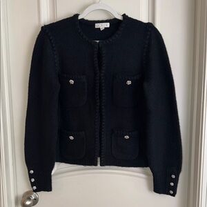J. Crew Black lady Cardigan with Button Accents